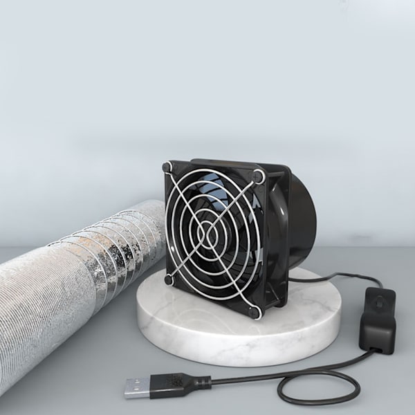 USB driven lödrökabsorbator ESD rökutsugsfläkt Rör Kanalfläkt med 1/3/6M rörbadkarsventilationsfläkt Fan 6m