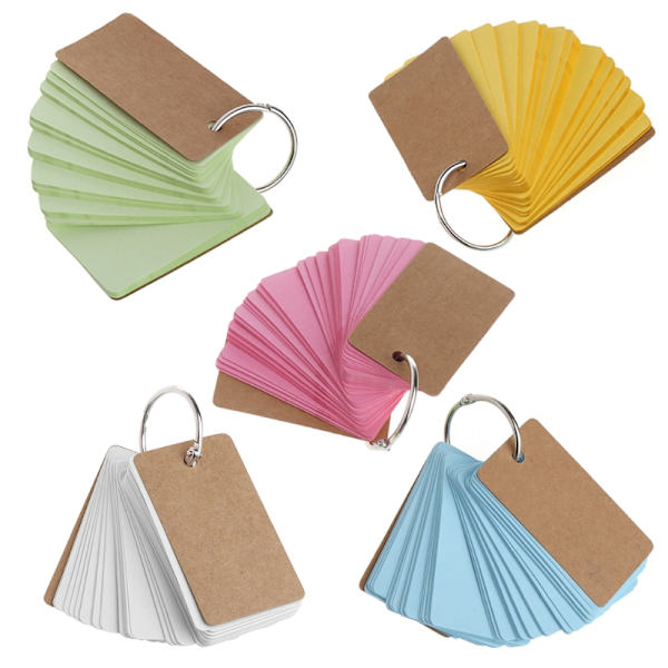 Kraftpapper Ringpärm Lättvända Flashkort Studiememorandum DIY Pappersvaror
