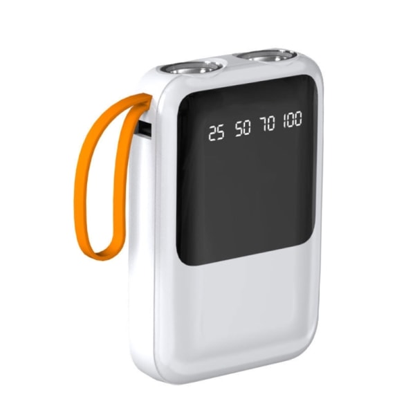 DIY Power Bank Case 3x18650 Batterihållare Box Digital Display Skärm LED Ficklampa Funktion Typ C/Micro Output White