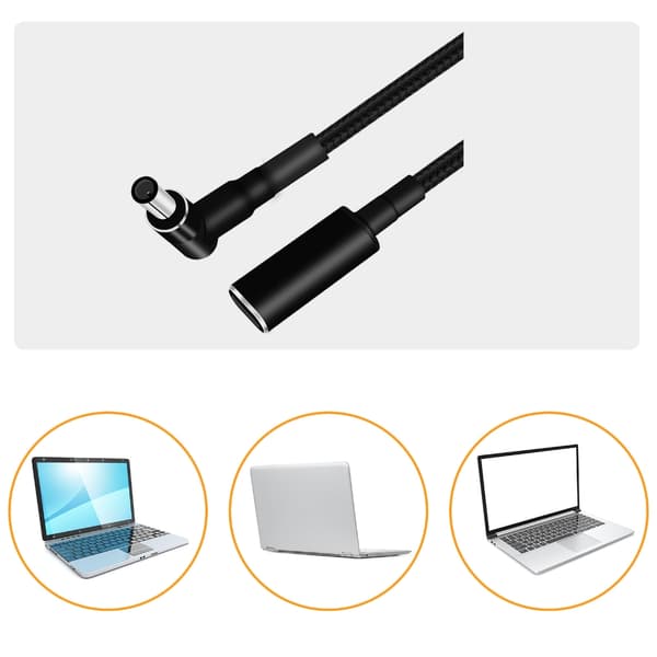 100W USB C PD Typ C till DC6.5x4.4mm omvandlaradapterkabel för bärbara datorer