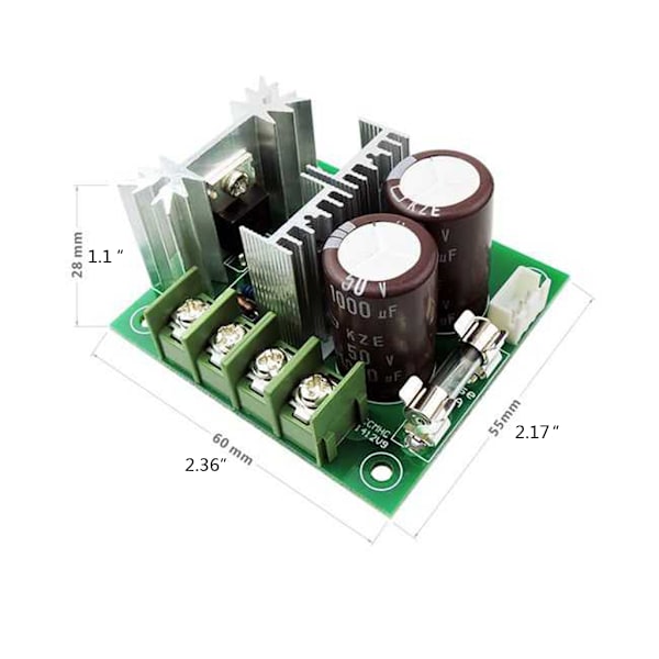 för DC-motorhastighetsregulator High Power Drive Module PWM Styrström Spänning Hastighetsregulator för DC 12V-40V Max 10A