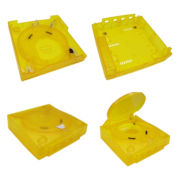 Ersättningsplast för skal Translucent för case för SEGA Dreamcast för DC Retro videospelskonsollåda Black