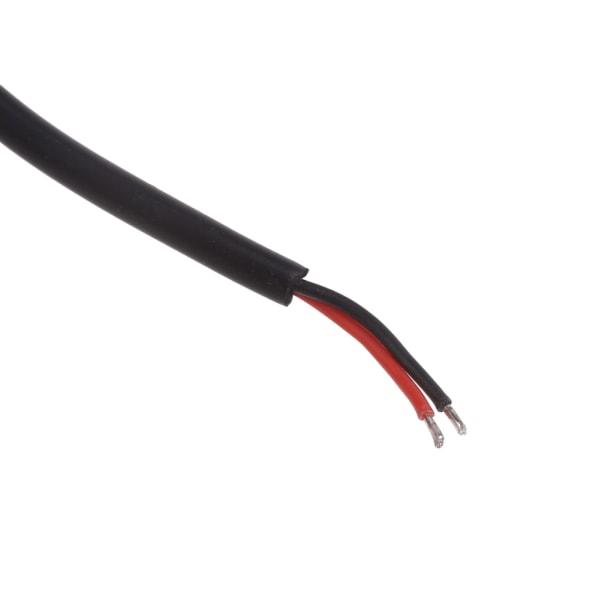 Mikro- USB hane-kontaktkabel 13 fot 5V 3A 22AWG 2 ledningar Power Pigtail-kabel DIY-svart Straight head