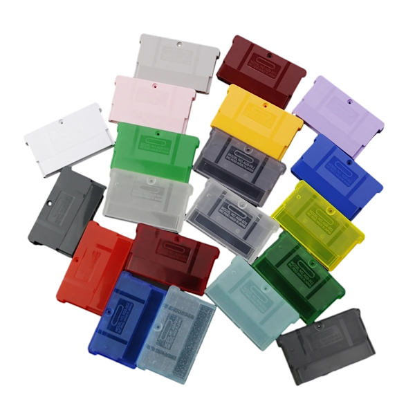 Game Cartridge Housing Shell Anti Scratch Cover Skal med skruvar Game Card Case Box Transparent light bl