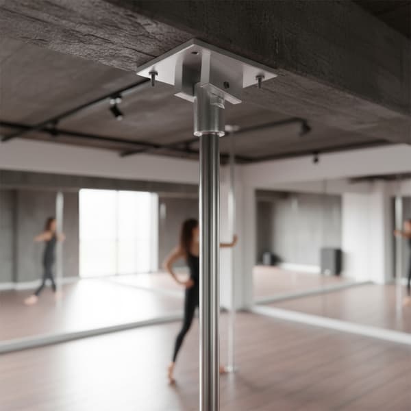 Loftplade i stål til poledance, skråt boret koldvalset aluminiumsramme