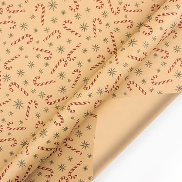 Retro julelement Presenter Omslagspapper DIY Presentförpackning Kraft Wraps null - Random style