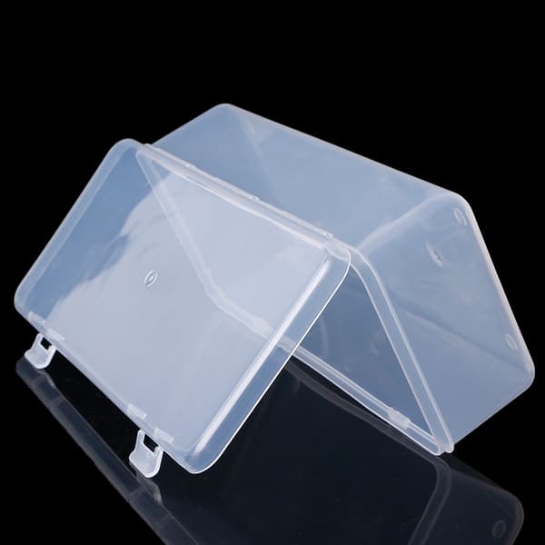 Rektangulär Förvaringslåda i Klar Plast Smyckesbehållare för Pärlor Organizer