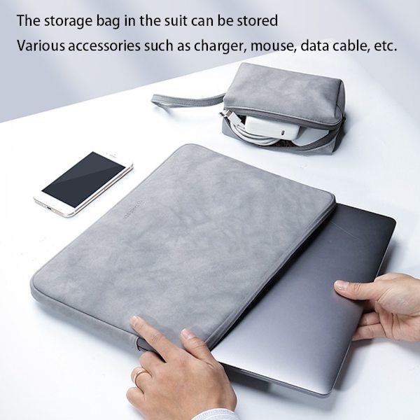 Laptopfodral för case 12 13 14 15,4 15 tum för DELL Notebookväska Business Portfölj för Air Pro Stötsäker för case män Green 12inches