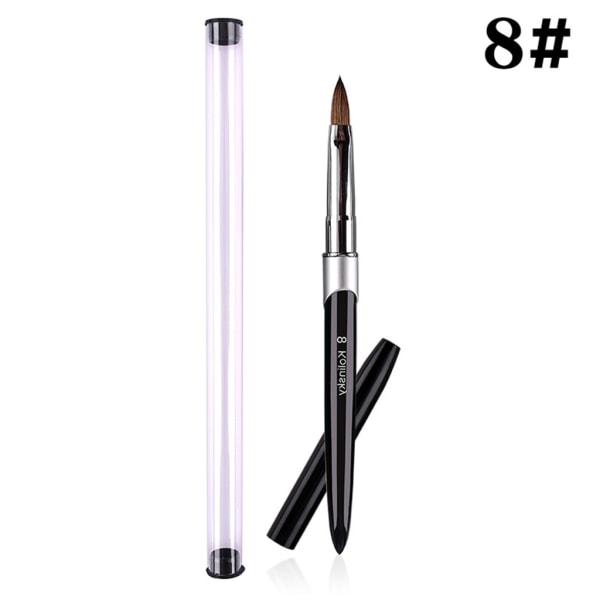 Nagel Akryl Pensel Sable Akryl Pensel UV Gel Carving Pen Borste Flytande Pulver DIY Nail Drawing Nail Art Borstar 6