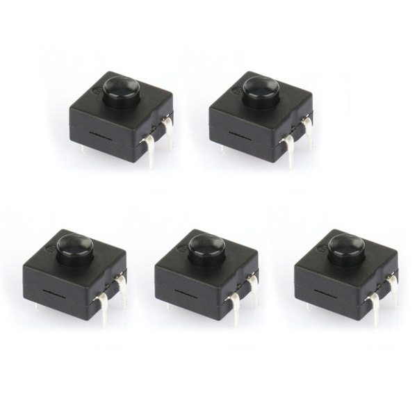 5st Multi typer Slitstark Ficklampa Switch Tryckknapp Lampa Knapp Switch Mini Miljöskyddsbrytare Switch Spärr 8