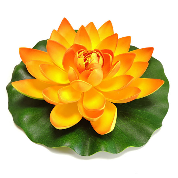 Kunstig Lotusblomst Realistiske Åkandeblade til Dam Akvarium Pool Have