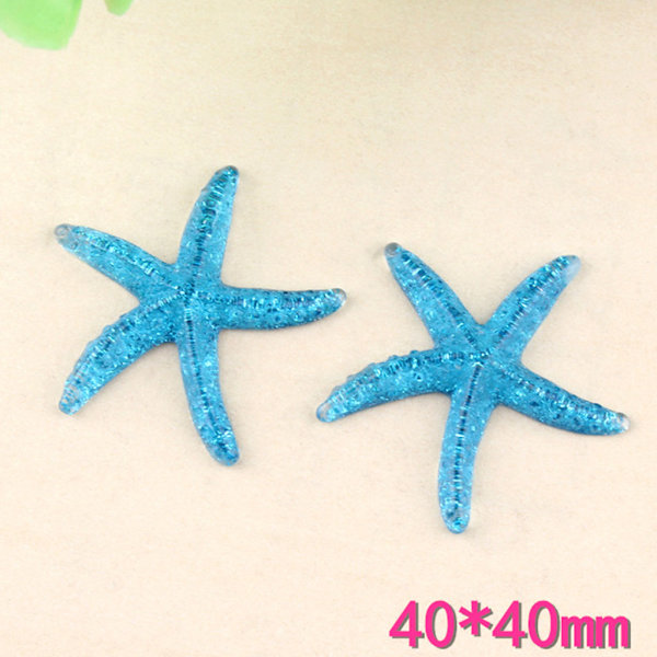 10st 40mm Ocean Söt Realistisk Resin Sjöstjärna Charms DIY Scrapbooking Telefon Case