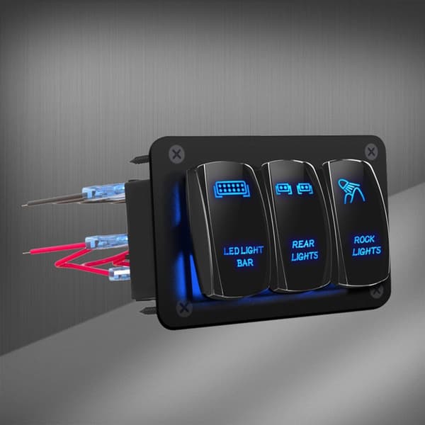 12V 24V Vanntette vippebrytere LED lysbar bryterpanel for marine
