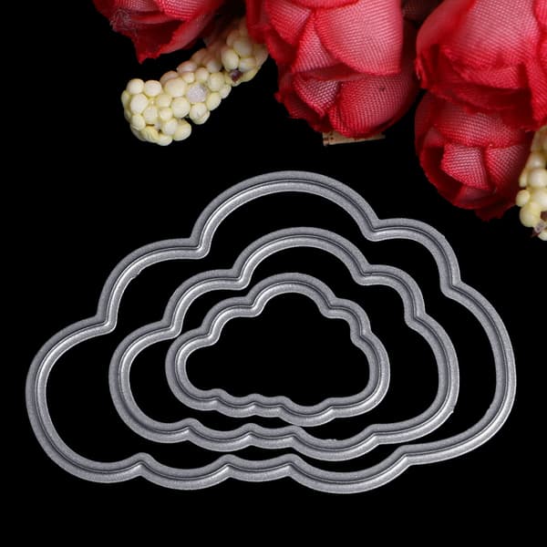 Moln Form Kolstål Cut Cutting Die Stencil DIY Scrapbook Album Craft Card