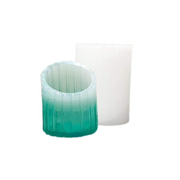 Silikon Epoxyhartsform Blomkrukor Form Handgjord Cylinder Penhållare Form A