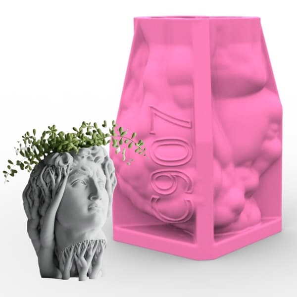 Blomsterpotteform Silikonform for sukkulentplanter Skrivebordsornament