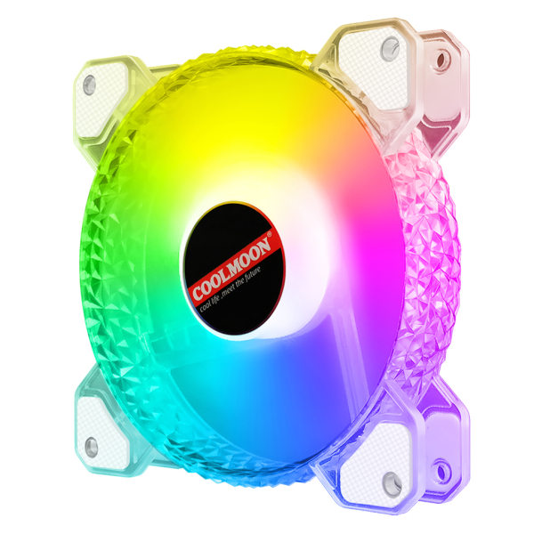 Diamond 120 mm fläktkylning PC-dator för case PWM 6PIN Justerbar Silent Cooler Mute RGB Fan Radiator Aura Sync E