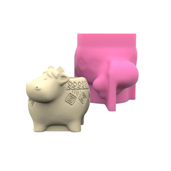 Växtvas Silikonform Sukkulent Planter Form Ko Forma Penhållare Form