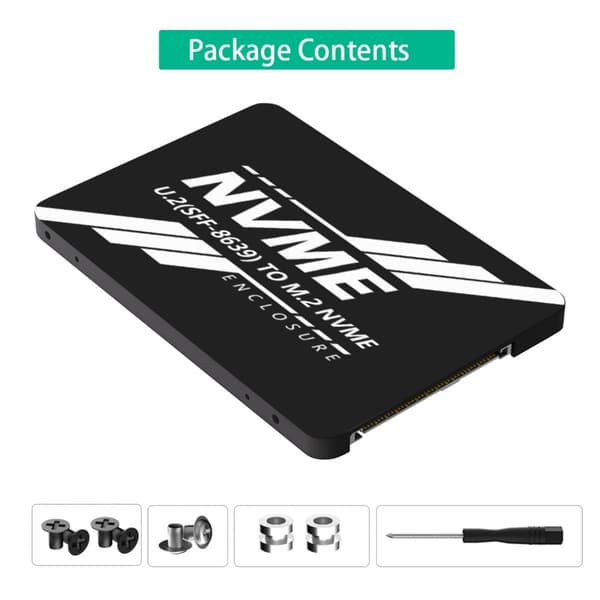 SFF-8639 NVME til NGFF M.2 M-Key PCIe SSD-adapter til stationære computere