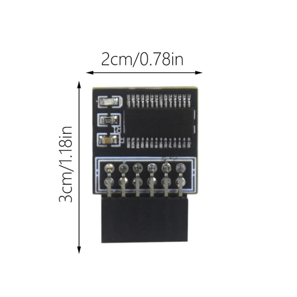 12-Pin TPM 2.0 Modul LPC Krypterings TPM Modul Board til Gigabyte