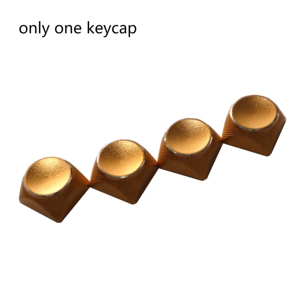 1 ST CNC-metallnyckelkapsel XDA-profil Flerfärgad Bakgrundsbelyst utan print Keycap för cap för mekaniskt tangentbord Cherry MX Switch Gold