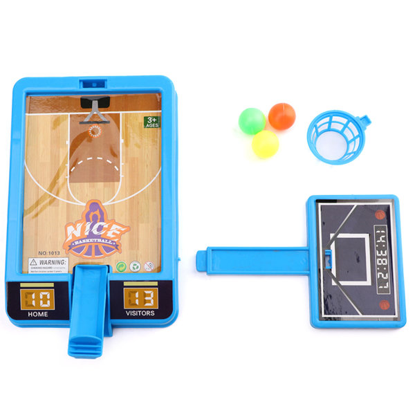 Mini basketstativ Basketbåge inomhusbordsspel Inkluderar 3 bollar 1 basketplan Interaktiv bollleksak för barn
