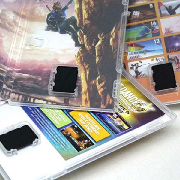 Spelkortslagringshållare Case för NS Game Card Micro-SD-minneskort Transparent-Organizer Box Bärbar speltillbehör