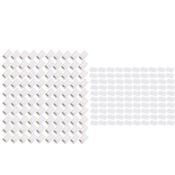 RJ45 Cat6 Genomgångskontakter Krymp Modular Plugg Nätverkskabel Kontaktände