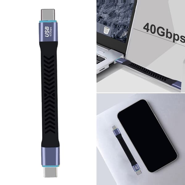 USB4.0 Kort Kabel USB C til USB C Forbindelse 100W Opladning, 40Gbps Overførsel