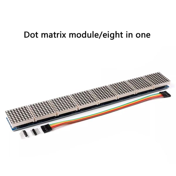 MAX7219 8 i 1 Dot Matrix LED-modul for og pedagogiske prosjekter