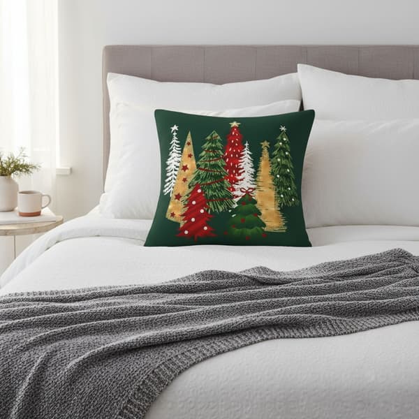 Polyester Putetrekk Juletredesign Hjemmedekorasjon 4