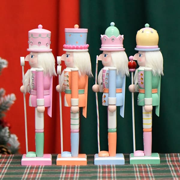 Julepynt Nøtteknekker Ornament, Tre Nøtteknekker Figurer Gave C