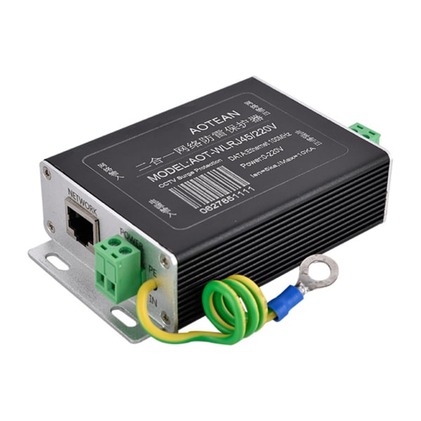 för skydd Ethernet Power RJ45 Överspänningsskydd Avspärrningsbrytare Kamera SPD Black