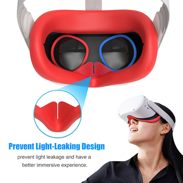 Enkelt att installera Silikonskyddsglasögon Bärbara ersättningsheadset Lins Anti-Scratch Ring Hållbar för Oculus Gray