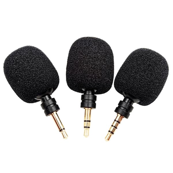 Mono / Stereo / 4-polet metal mini 3,5 mm mikrofon til mobiltelefon computer 3 pole stereo