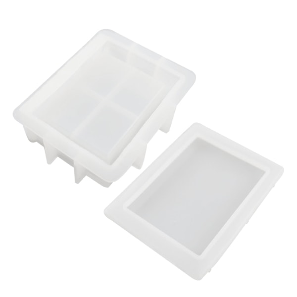Form Molds med lock Bokformad form för gör-det-själv smycken Presentkartong Organizer Box Tissue för C