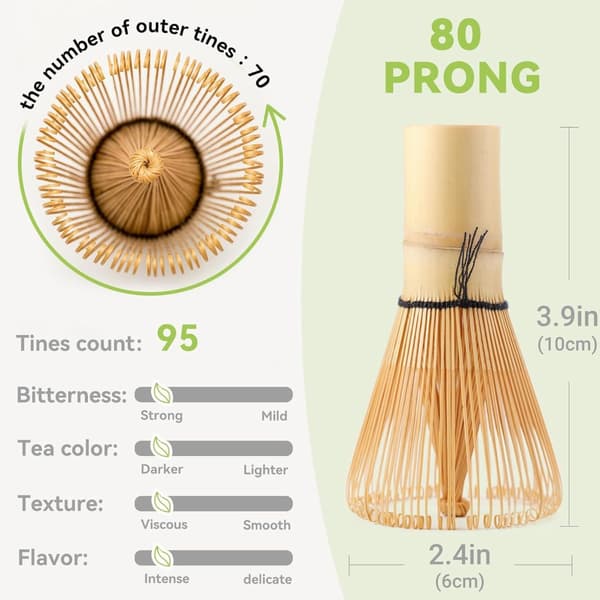 Hållbar Bambu Visp för Traditionell Japansk Matcha-beredning Several spikes