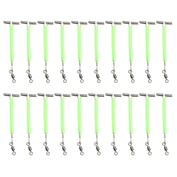 20st rostfria fiskedrag Linjeledare spår Lysande fiskeriggar med rullande svängar 3-vägs set 12cm