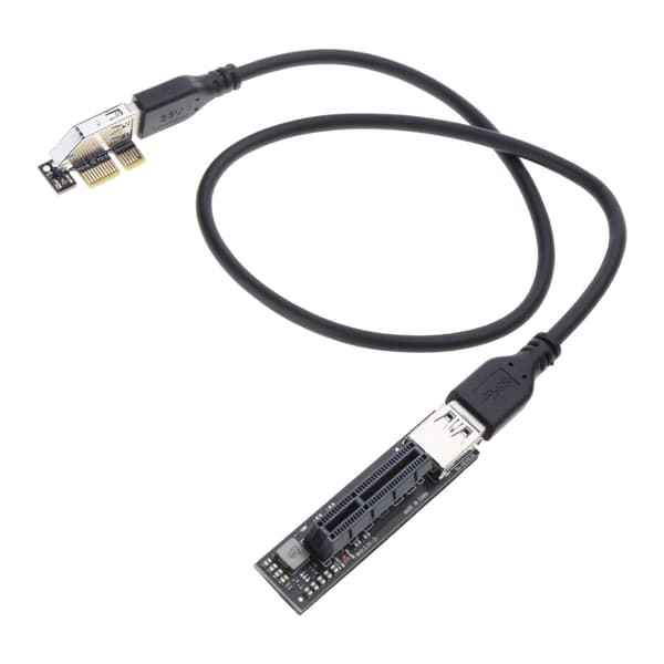 PCI-E USB SATA Adapter, PCI-E X1 til PCI-E X4 Konverteringskort Riser Kabel