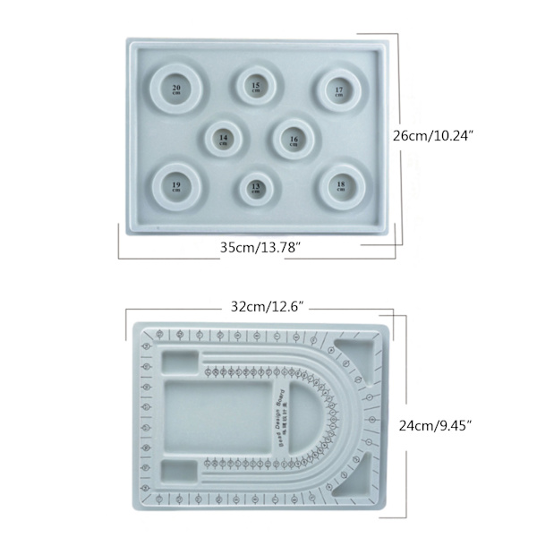 2 st DIY-text för lekverktyg Designplatta Mjuk plasttillbehör Armband Halsband Pärlor Positioneringsplatta Svängplatta