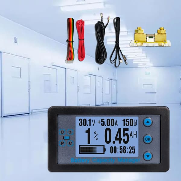 Batterikapacitetsindikator DC8V-120V Bil Motorcykel Voltmeter Spänningsmätare