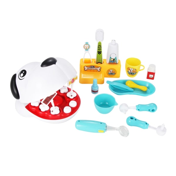 17st Doctor Kit för barn låtsas för lekleksak Pedagogisk veterinär tandläkare medicinska kit med tandextraktionsverktyg för ålder 3