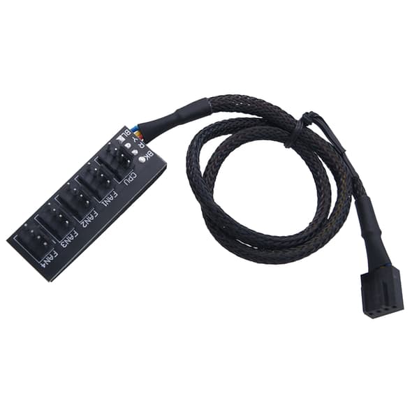 PWM Fläktadapter 5-vägs Splitter för 4-Pin Dator Moderkort Fläktkontroller