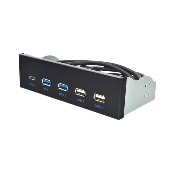 5.25\" USB 3.1 Frontpanel USB-hubbar 2 USB3.0 + 2 USB2.0 + TypeC för PC