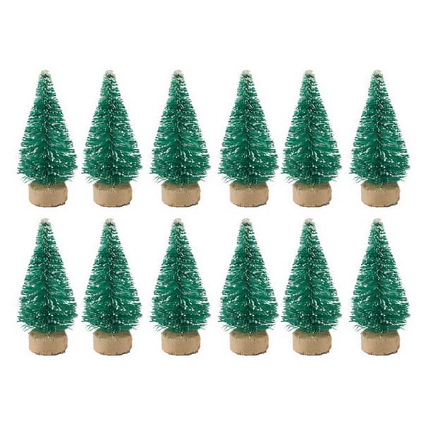 12 st Mini Julgranar Tallar DIY Juldekorationer för Hemmabord