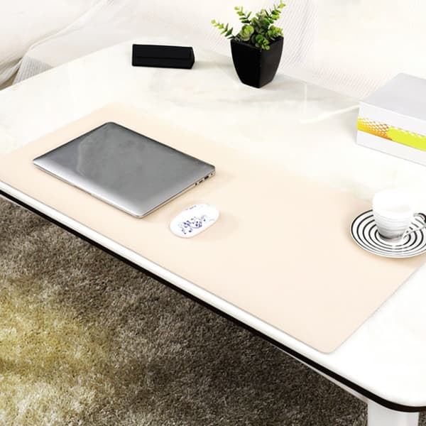 Læder Musemåtte 60x40cm Skridsikker Skrivebordsmåtte til Computermusemåtte Deep brown