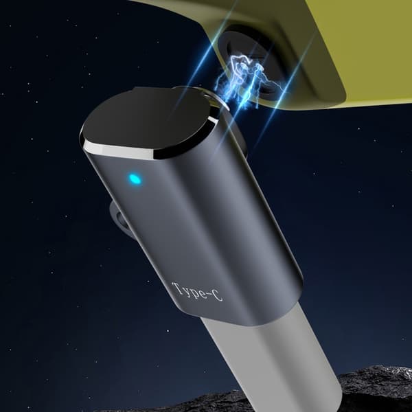 Benledning Hodetelefon USB C Ladeadapter LED-indikator Aluminium