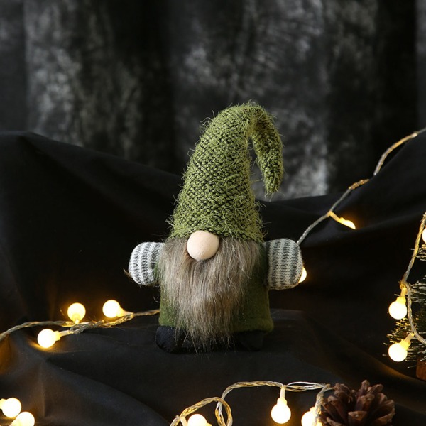 Christmas Gnome Holiday Dekoration Födelsedagspresenter Handgjorda Tomte Plysch för docka null - F
