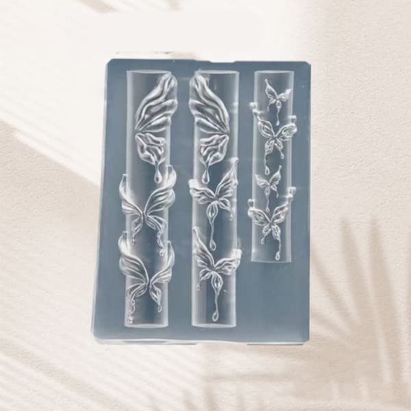3D Nagelkonstformar Fjärilstema Nagelkonst Mallformar Silikontextur