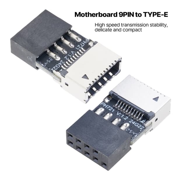 Tehokas USB2.0 9PIN - TypeE 20Pin naarasadapterimuunnin kompakti